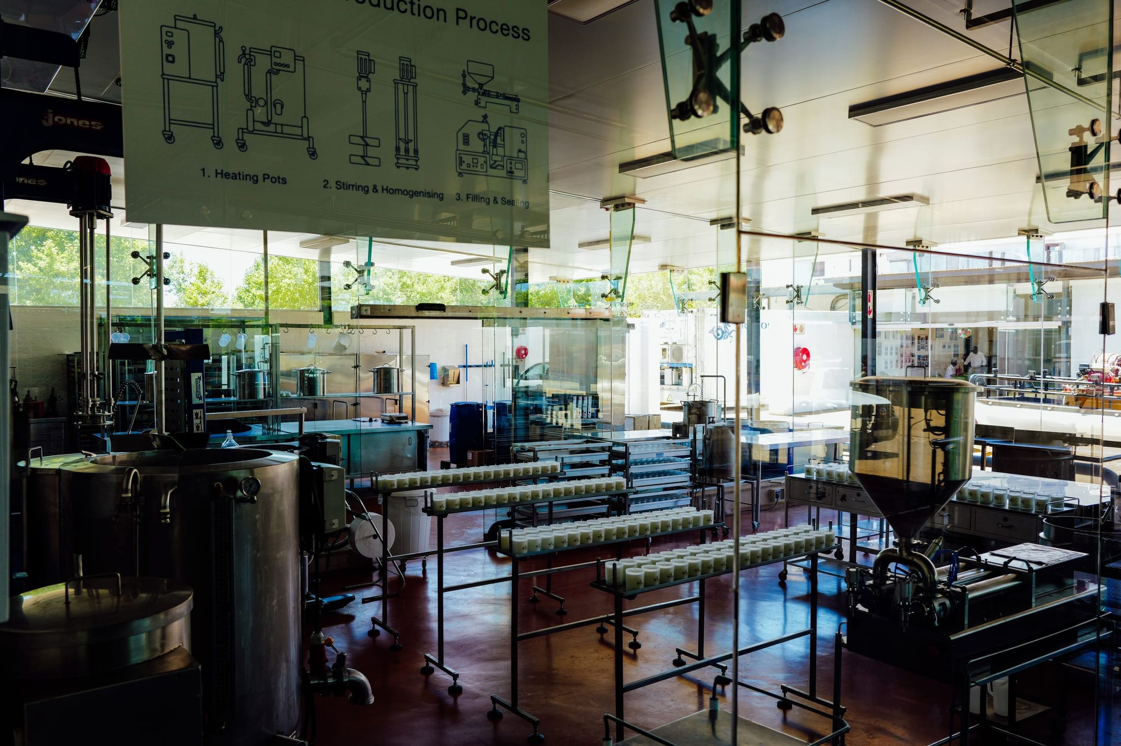 Stainless steel food and beverage production line